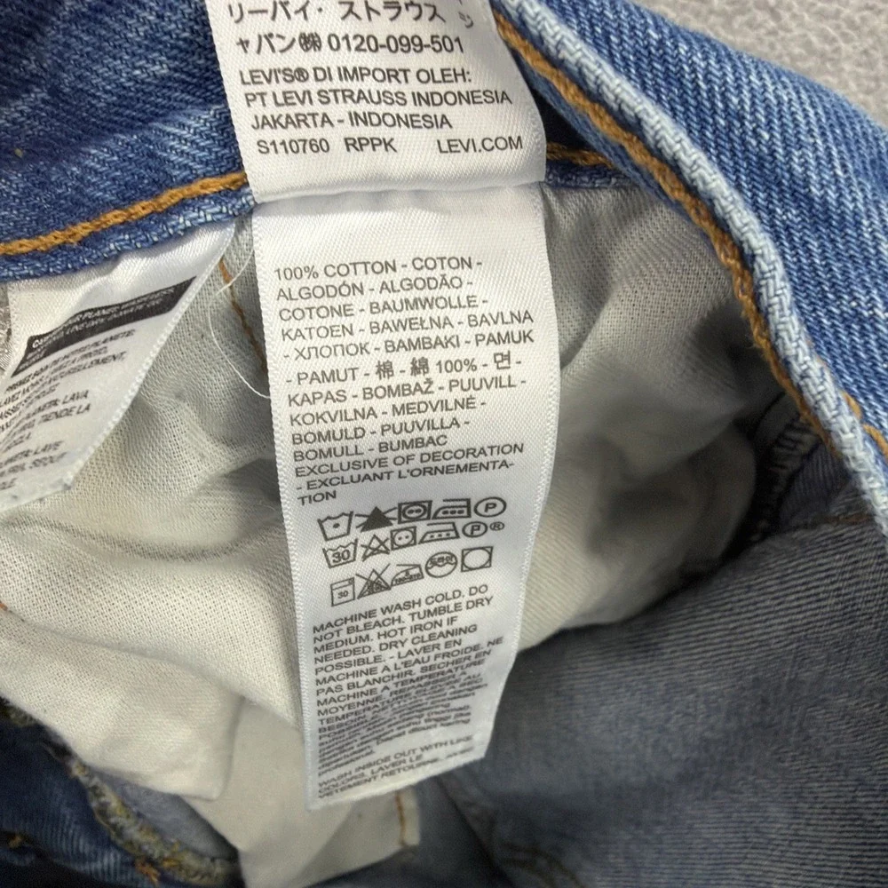 Levis 514 Jeans Men‎ 32x32 Blue Denim Pants Straight American Distressed Grunge